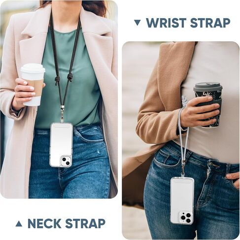 Universal Phone Lanyard Adjustable Crossbody Phone Neck Strap & Wrist Strap, Clip & Go Phone Strap in Saudi Arabia