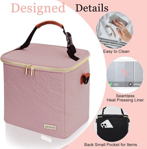 Breastmilk Cooler Bag with Ice Pack,Fits 6 Baby Bottles Up to 9 Ounce,Insulated Baby Bottle Tote Bags with Multifunctional Outdoor Picnic,for Nursing Mom Daycare,Travel Cooler Bag in Saudi Arabia
