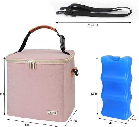 Breastmilk Cooler Bag with Ice Pack,Fits 6 Baby Bottles Up to 9 Ounce,Insulated Baby Bottle Tote Bags with Multifunctional Outdoor Picnic,for Nursing Mom Daycare,Travel Cooler Bag in Saudi Arabia