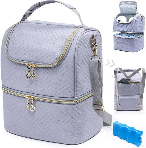 Breastmilk Storage Bag with Ice Pack for 6 Mam Bottles - Breast Pump Bag with Cooler Bag for 6 Baby Bottles Up to 9 Ounce - Breast Milk Pumping Bag, Bottle Cooler Bag for Daycare,Insulated Bottle Bag in Saudi Arabia