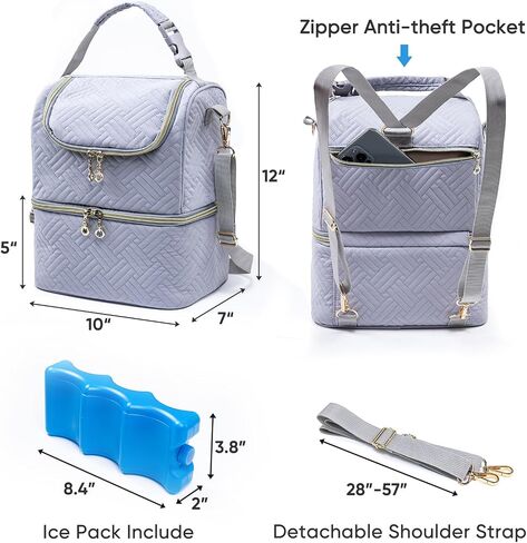 Breastmilk Storage Bag with Ice Pack for 6 Mam Bottles - Breast Pump Bag with Cooler Bag for 6 Baby Bottles Up to 9 Ounce - Breast Milk Pumping Bag, Bottle Cooler Bag for Daycare,Insulated Bottle Bag in Saudi Arabia