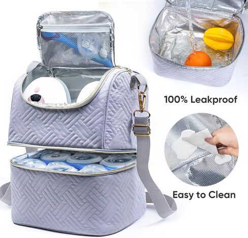 Breastmilk Storage Bag with Ice Pack for 6 Mam Bottles - Breast Pump Bag with Cooler Bag for 6 Baby Bottles Up to 9 Ounce - Breast Milk Pumping Bag, Bottle Cooler Bag for Daycare,Insulated Bottle Bag in Saudi Arabia