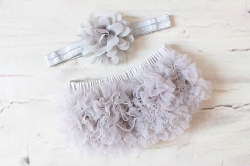 17 colors 2pcs Newborn Girls Chiffon Bloomer & Headband Set Newborn Photo Prop Baby Girl Cake Smash Outfit in Kuwait