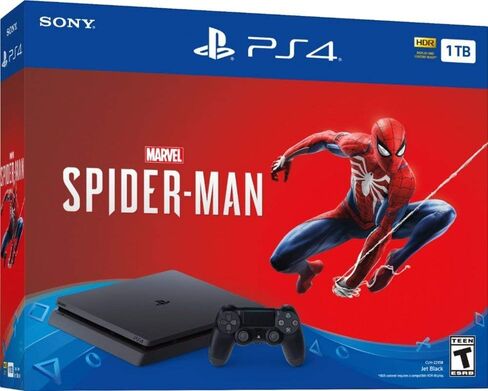 حزمة Sony Playstation 4 1TB Marvel's Spider-Man Bonus Bundle مع Red Dead Redemption: وحدة تحكم PlayStation 4 1TB Jet Black، وMarvel's Spider-Man، وRed Dead Redemption 2، ووحدة التحكم اللاسلكية DUALSHOCK (متجددة) in Saudi Arabia