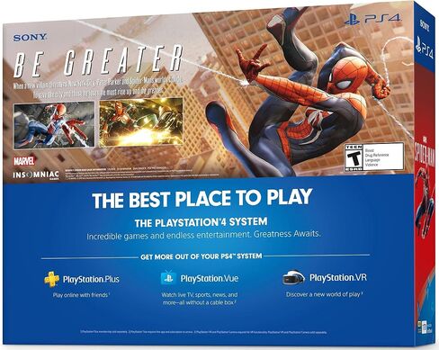 حزمة Sony Playstation 4 1TB Marvel's Spider-Man Bonus Bundle مع Red Dead Redemption: وحدة تحكم PlayStation 4 1TB Jet Black، وMarvel's Spider-Man، وRed Dead Redemption 2، ووحدة التحكم اللاسلكية DUALSHOCK (متجددة) in Saudi Arabia