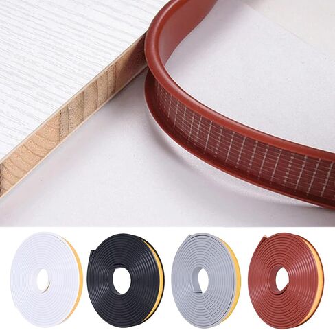 U-Shape Edge Banding, 16.4ft Self Adhesive Veneer Edging,TPE Flexible Furniture Edge Protector for Cabinet Repair Furniture Restoration (20MM, White) in Saudi Arabia