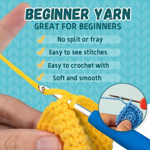 Crochet Kit for Beginners, 5PCS Crochet Plant Kit for Adults Kids-Amigurumi Crochet Kit Include Every Tool, Videos Tutorials, Crochet Starter Kit Learn to Crochet Kit Gift for Birthday, Easter in Saudi Arabia