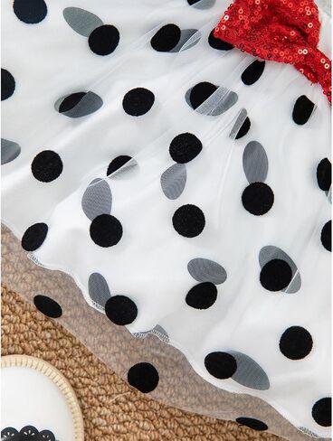 Infant Baby Girls Black and white Halloween Spots Tutu Dress Skirts Set in Saudi Arabia
