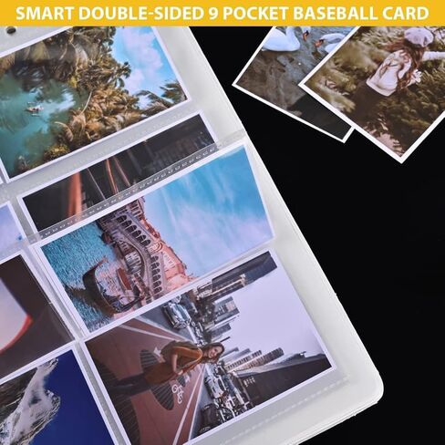 واقي صفحات 9 جيوب، 400 حزمة من غلاف بطاقة التداول، أوراق بطاقات البيسبول لـ 3 حلقات، لـ Skylanders، MTG، القسيمة، بطاقات الألعاب، بطاقات التداول، بطاقات كرة القدم... in Kuwait