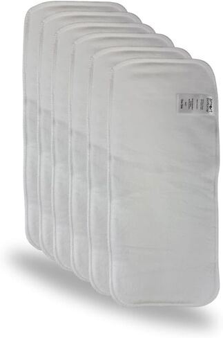 حشوات حفاضات من القطن العضوي وقماش القنب قابلة لإعادة الاستخدام، مقاس واحد، 4 طبقات، سريعة الامتصاص، لحفاضات وأغطية الجيب in Kuwait