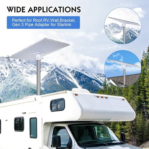 محول أنابيب Starlink Gen 3، حامل حائط Starlink Gen 3، طقم تثبيت Starlink مع ملحقات Starlink V3 Pipe Converter Pole Mount Starlink للوحة تثبيت الأطباق القياسية in Saudi Arabia