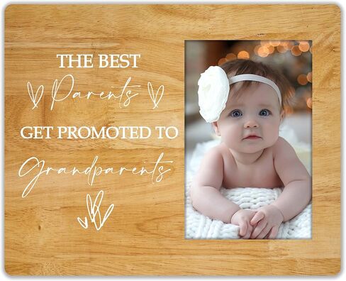 Grandkids Photo Frame, First Time Grandparents Gifts, The Best Parents Get Promoted to Grandparents, 4x6 Picture Frame, Wall Mount & Table Top, grandparents picture frame with baby. (009 in Saudi Arabia