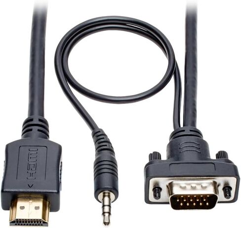 كابل محول TRIPP LITE HDMI إلى VGA Active، منخفض المستوى، ذكر إلى ذكر، 1080p @ 60 هرتز، 6 أقدام / 1.8 متر، ضمان 3 سنوات (P566-006-VGA) in Kuwait