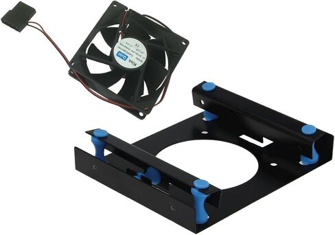 SEDNA - محول تركيب قرص صلب مقاوم للصدمات مقاس 3.5 بوصة إلى قرص DVD ROM مقاس 5.25 بوصة مزود بمروحة تبريد in Kuwait