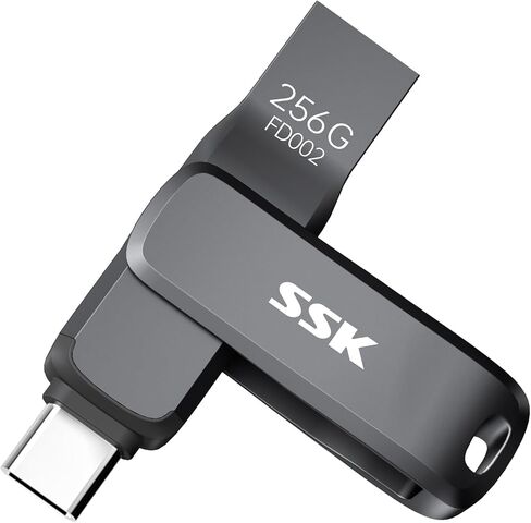 محرك أقراص فلاش SSK USB 3.2 بسعة 64 جيجابايت حتى 240 ميجابايت/ثانية وذاكرة USB A+C مزدوجة in Kuwait