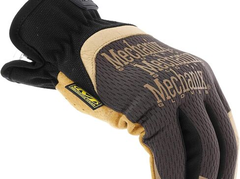 Mechanix Wear: قفاز عمل FastFit من الجلد من Durahide مع أساور مرنة لملاءمة آمنة، وقفازات مساعدة للاستخدام متعدد الأغراض، ومقاومة للتآكل، وقفازات أمان للرجال (بني، كبير) in Kuwait