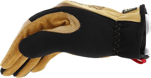 Mechanix Wear: قفاز عمل FastFit من الجلد من Durahide مع أساور مرنة لملاءمة آمنة، وقفازات مساعدة للاستخدام متعدد الأغراض، ومقاومة للتآكل، وقفازات أمان للرجال (بني، كبير) in Kuwait