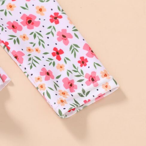 ملابس سباحة للأطفال من YOUNGER TREE بأكمام طويلة وسحّاب مكشكش وواقي من الطفح الجلدي للرضع قطعة واحدة ملابس سباحة للأطفال الصغار (زهور وردية صغيرة، 18-24 شهرًا) in Kuwait