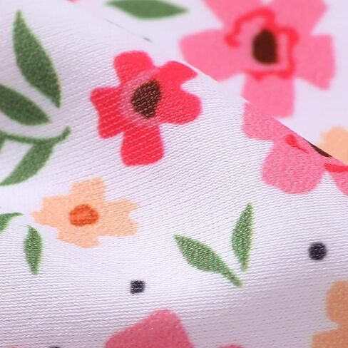 ملابس سباحة للأطفال من YOUNGER TREE بأكمام طويلة وسحّاب مكشكش وواقي من الطفح الجلدي للرضع قطعة واحدة ملابس سباحة للأطفال الصغار (زهور وردية صغيرة، 18-24 شهرًا) in Kuwait