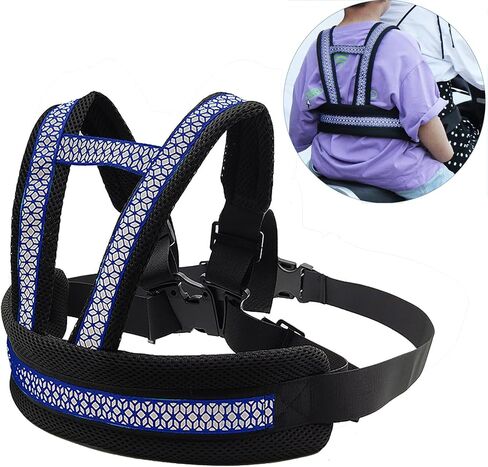 Child Motorcycle Safety Harness for Kids Reflective Anti-Fall Bike Motorcycle Back Seat Safety Belt Adjustable Harness Leash with Added Padding on Shoulders Waist for Cycling Riding Age 2-12Yrs in Saudi Arabia