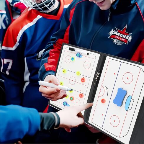 لوحة تدريب هوكي الجليد، لوحة تدريب التكتيكات المغناطيسية مع قلم، لوحة إستراتيجية قابلة للمسح، ملحقات أدوات معدات التدريب للتدريب والتدريس in Kuwait
