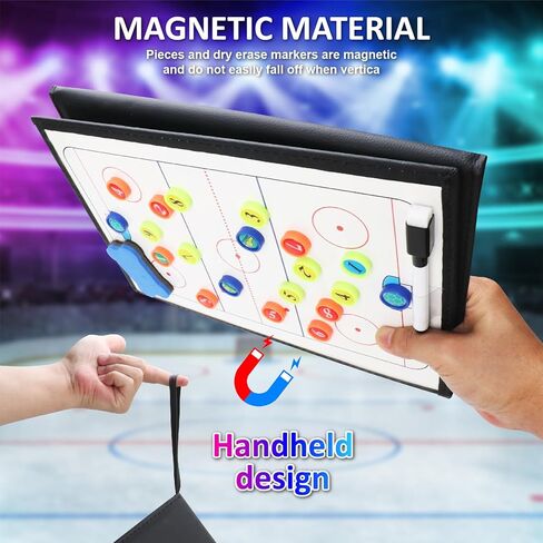 لوحة تدريب هوكي الجليد، لوحة تدريب التكتيكات المغناطيسية مع قلم، لوحة إستراتيجية قابلة للمسح، ملحقات أدوات معدات التدريب للتدريب والتدريس in Kuwait