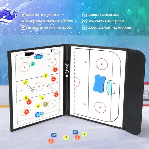 لوحة تدريب هوكي الجليد، لوحة تدريب التكتيكات المغناطيسية مع قلم، لوحة إستراتيجية قابلة للمسح، ملحقات أدوات معدات التدريب للتدريب والتدريس in Kuwait