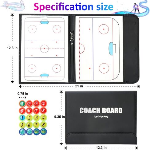 لوحة تدريب هوكي الجليد، لوحة تدريب التكتيكات المغناطيسية مع قلم، لوحة إستراتيجية قابلة للمسح، ملحقات أدوات معدات التدريب للتدريب والتدريس in Kuwait