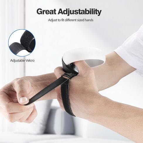 AMZDM Upgraded Controller Grip for Meta Quest 2 Grips Cover for VR Oculus Touch Controllers Covers Protector with Joystick Covers 1Pair Black & Gray in Saudi Arabia