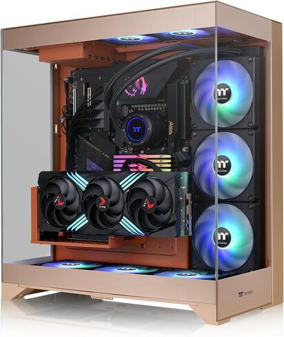 CTE E550 TG Gravel Sand Mid Tower ATX Case; 3 Tempered Glass Panels; Hidden-Connector Motherboard Support; Three-Way VGA Installations; Dual Chamber Design; CA-1Z8-00MGWN-00; 3 Year Warranty in Saudi Arabia