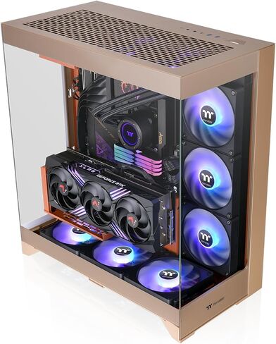 CTE E550 TG Gravel Sand Mid Tower ATX Case; 3 Tempered Glass Panels; Hidden-Connector Motherboard Support; Three-Way VGA Installations; Dual Chamber Design; CA-1Z8-00MGWN-00; 3 Year Warranty in Saudi Arabia