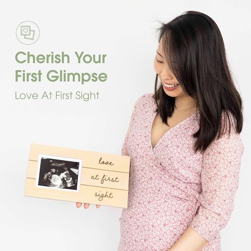 إطار صورة خشبي للوحة السونوجرام من بيرهيد لاف من أول نظرة، إطار إعلان الحمل بالموجات فوق الصوتية، ديكور مثالي لغرف الأطفال وهدية لعيد الأم، استحمام الطفل، الأم الجديدة والمتوقعة in Kuwait