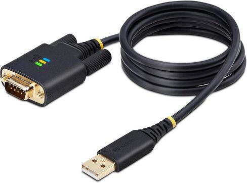 StarTech.com كابل محول USB إلى تسلسلي بطول 3 أقدام (1 متر)، الاحتفاظ بـ COM، FTDI، USB-A إلى DB9 RS232، براغي/صواميل DB9 قابلة للتبديل in Saudi Arabia