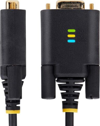 StarTech.com كابل محول USB إلى تسلسلي بطول 3 أقدام (1 متر)، الاحتفاظ بـ COM، FTDI، USB-A إلى DB9 RS232، براغي/صواميل DB9 قابلة للتبديل in Saudi Arabia