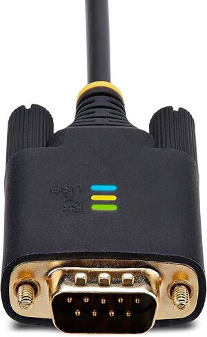 StarTech.com كابل محول USB إلى تسلسلي بطول 3 أقدام (1 متر)، الاحتفاظ بـ COM، FTDI، USB-A إلى DB9 RS232، براغي/صواميل DB9 قابلة للتبديل in Saudi Arabia
