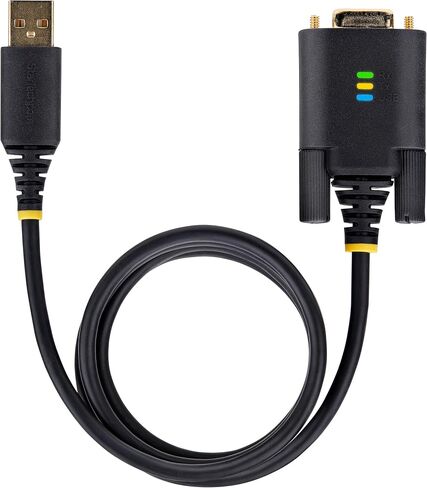 StarTech.com كابل محول USB إلى تسلسلي بطول 3 أقدام (1 متر)، الاحتفاظ بـ COM، FTDI، USB-A إلى DB9 RS232، براغي/صواميل DB9 قابلة للتبديل in Saudi Arabia