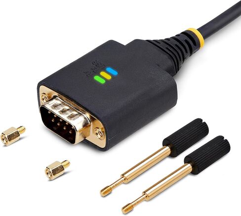 StarTech.com كابل محول USB إلى تسلسلي بطول 3 أقدام (1 متر)، الاحتفاظ بـ COM، FTDI، USB-A إلى DB9 RS232، براغي/صواميل DB9 قابلة للتبديل in Saudi Arabia