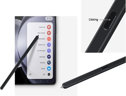 Galaxy Z Fold 6/Fold 5 Slim S Pen Fold Edition 4096 Pressure Levels Compatible with Galaxy Z Fold 6/5 Phones Only, Fold 5 Pen Slim 1.5mm Pen Tip, with 3*Tips (Black) in Saudi Arabia