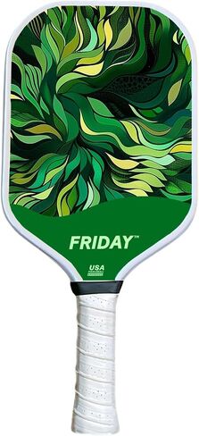 Friday Pickleball Paddle, USA Pickleball Approved, Durable Carbon Fiber, Thermoformed Unibody Design, Honeycomb Core, Gritty Surface for Spin in Saudi Arabia
