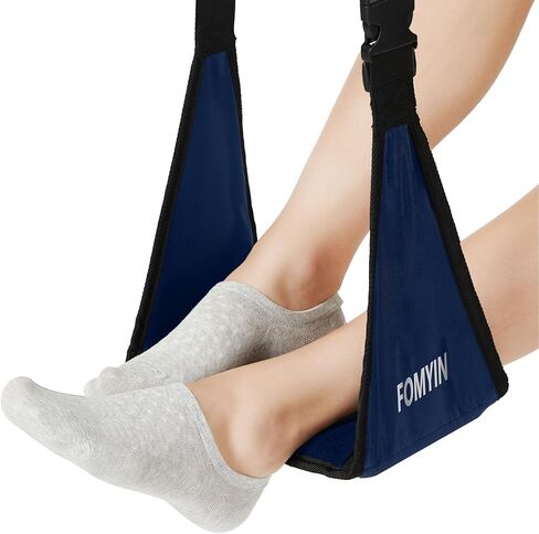 Airplane Footrest with No Feet Clashing Support Design, Portable Travel Foot Hammock to Relax Your Feet, Memory Foam Plane Foot Rest to Relieve Feet Soreness - Long Flights Essentials in Saudi Arabia