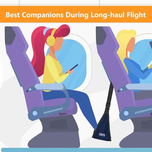 Airplane Footrest with No Feet Clashing Support Design, Portable Travel Foot Hammock to Relax Your Feet, Memory Foam Plane Foot Rest to Relieve Feet Soreness - Long Flights Essentials in Saudi Arabia