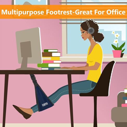 Airplane Footrest with No Feet Clashing Support Design, Portable Travel Foot Hammock to Relax Your Feet, Memory Foam Plane Foot Rest to Relieve Feet Soreness - Long Flights Essentials in Saudi Arabia
