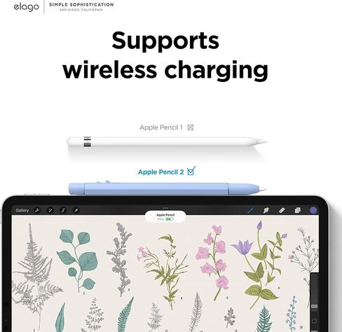elago x MONAMI Compatible with Apple Pencil Pro Case & Apple Pencil 2nd Generation Case, Compatible with Magnetic Charging, Double Tap, Squeeze, Haptic (Must Read Installation Instructions) (Black) in Saudi Arabia