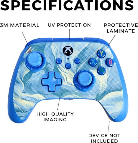 غلاف ألعاب من ألياف الكربون متوافق مع وحدة التحكم السلكية المحسنة PowerA Xbox Series X|S - غريب الأطوار - غطاء لاصق واقٍ من الفينيل 3M ممتاز - سهل التطبيق | صُنع في الولايات المتحدة الأمريكية بواسطة MightySkins in Saudi Arabia