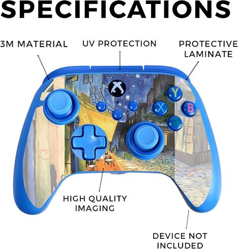 غلاف ألعاب من ألياف الكربون متوافق مع وحدة التحكم السلكية المحسنة PowerA Xbox Series X|S - غريب الأطوار - غطاء لاصق واقٍ من الفينيل 3M ممتاز - سهل التطبيق | صُنع في الولايات المتحدة الأمريكية بواسطة MightySkins in Saudi Arabia