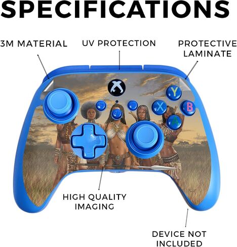 غلاف ألعاب من ألياف الكربون متوافق مع وحدة التحكم السلكية المحسنة PowerA Xbox Series X|S - غريب الأطوار - غطاء لاصق واقٍ من الفينيل 3M ممتاز - سهل التطبيق | صُنع في الولايات المتحدة الأمريكية بواسطة MightySkins in Saudi Arabia