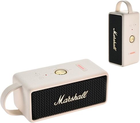 Speaker Case Cover for Marshall Emberton III Portable Bluetooth Speaker Case， 3Colors Available，for Mountaineering Hiking Outdoor Travel Compatible with Marshall Emberton III Case (Off White) in Saudi Arabia
