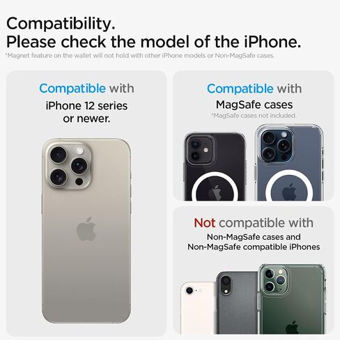 Spigen for MagSafe Wallet, Holds 3 Cards, Ultra Hybrid MagFit | For iPhone 17/16/15/14/13/12, Pixel 11/10 Series, Magnetic Cases, Pixelsnap, Plaud Note & More, Transparent - Crystal Clear in Saudi Arabia