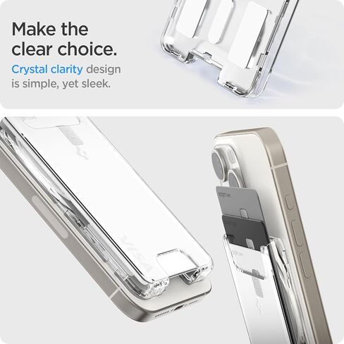 Spigen for MagSafe Wallet, Holds 3 Cards, Ultra Hybrid MagFit | For iPhone 17/16/15/14/13/12, Pixel 11/10 Series, Magnetic Cases, Pixelsnap, Plaud Note & More, Transparent - Crystal Clear in Saudi Arabia
