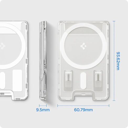 Spigen for MagSafe Wallet, Holds 3 Cards, Ultra Hybrid MagFit | For iPhone 17/16/15/14/13/12, Pixel 11/10 Series, Magnetic Cases, Pixelsnap, Plaud Note & More, Transparent - Crystal Clear in Saudi Arabia